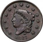 1827 Matron Head Cent. N-10. Rarity-4+. Fine, Scratches.