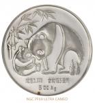 1987年美国长滩钱币邮票展览会纪念银章5盎司 NGC PF 69