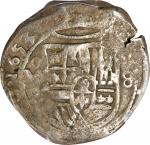 MEXICO. Cob 8 Reales, 1653-Mo P. Mexico City Mint. Philip IV. PCGS Genuine--Environmental Damage, VF