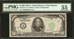 Fr. 2212-A. 1934A $1000  Federal Reserve Note. Boston. PMG About Uncirculated 55.