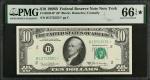 Fr. 2020-B*. 1969B $10 Federal Reserve Star Note. New York. PMG Gem Uncirculated 66 EPQ*.