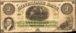 Honesdale, Pennsylvania. Honesdale Bank. May 1, 1861. $2. Fine.