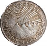 GUATEMALA. Central American Republic. 8 Reales, 1842/0-NG MA. Guatemala Mint. NGC MS-61.