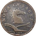 1786 New Jersey Copper. Maris 11-H, W-4775. Rarity-5+. No Coulter, Cuneiform Shield. Fine Details--S
