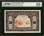 MOROCCO. Banque DEtat Du Maroc. 50 Francs, 1943-44. P-26. PMG About Uncirculated 55 EPQ.