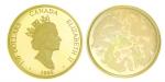 Canada, Year of the Dragon, 2000, 18-Karat Gold Coin Proof, Proof coin with hologram of a dragon on 