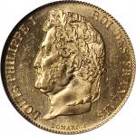 FRANCE. 20 Francs, 1847-A. Paris Mint. NGC MS-64.