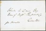1843年10月12日 给 " Care of Messes Rupeur & Co." Charles Low,  由他的兄弟由Brooklyn 经 "Horatio" 发出的长信. 保存良好.Ho