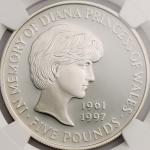 英国 (Great Britain) ダイアナ妃追悼記念 5ポンド銀貨 1999年 KM997a ／ In Memory of Diana - Princess of Wales 5 Pounds S