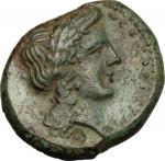 Greek Coins, Central and Southern Campania, Neapolis. AE 19 mm. c. 320-300 BC. HN Italy 573. 5.76 g.