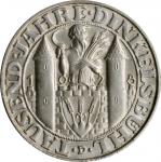 GERMANY. Weimar Republic. 3 Mark, 1928-D. Munich Mint. PCGS MS-64 Gold Shield.