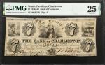 Charleston, South Carolina. Bank of Charleston. 1830s-61 $7. PMG Very Fine 25 Net. Repaired, Tear.