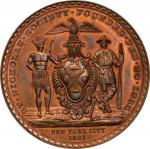 1903 St. Nicholas Society New Amsterdam City Government 250th Anniversary Medal. Bronze. Mint State,