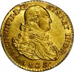 COLOMBIA. 1809-JF Escudo. Santa Fe de Nuevo Reino (Bogotá) mint. Ferdinand VII (1808-1833). Restrepo