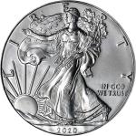 2020-(P) Silver Eagle. Emergency Issue. First Day of Issue. MS-69 (PCGS).
