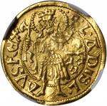 HUNGARY. Goldgulden, ND (ca. 1503-17). Wladislaw II of Jagello (1490-1516). NGC Unc Details--Removed