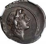 ROMAN REPUBLIC. M. Plaetorius M.f. Cestianus. AR Denarius, Rome Mint, 57 B.C. NGC EF.