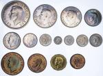 George VI (1936-1952), Coronation Specimen Set, 1937 (15), Crown to Farthing, and Maundy Fourpence t