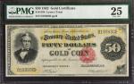 Fr. 1194. 1882 $50 Gold Certificate. PMG Very Fine 25.