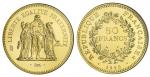 France. Fifth Republic. Piedfort 50 Francs in Gold, 1980. Hercules group. KM P681. 500 pieces struck