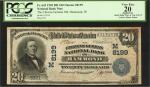 Hammond, Indiana. $20 1902 Date Back. Fr. 643. The Citizens German NB. Charter #8199. PCGS Very Fine