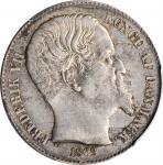 DANISH WEST INDIES. 20 Cents, 1862. Copenhagen Mint. Frederik VII. PCGS AU-53 Gold Shield.