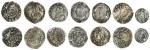 Charles I (1625-49), Pennies (6), group A, 0.50g, m.m. 2 pellets, rose both sides, no inner circle; 