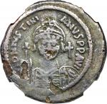 JUSTINIAN I, 527-565. AE 1/2 Follis (20 Nummi), Nicomedia Mint, RY 13 (539/40). NGC Ch F.