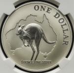 AUSTRALIA オーストラリア Dollar 2000  NGC-MS69 UNC，KM-490.1 カンガルー 1Oz銀貨 UNC