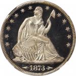 1873 Liberty Seated Half Dollar. Arrows. Proof-67 Ultra Cameo (NGC).
