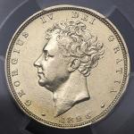 GREAT BRITAIN George IV ジョージ4世(1820~30) Sovereign 1826 PCGS-AU Details”Cleaned” 洗浄 EF