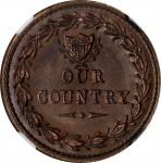 Undated (1861-1865) Our Country / Our Country. Fuld-231/231 a. Rarity-8. Copper. Plain Edge--Mirror 