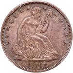 1868 Liberty Seated Half Dollar. PCGS MS65