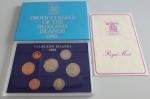 世界纪念币一组51枚及1982年福克兰群岛精铸币一套，UNC，均附原包装，建议预览