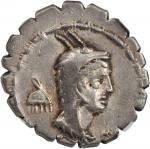 ROMAN REPUBLIC. L. Papius. AR Denarius Serratus (3.91 gms), Rome Mint, ca. 79 B.C.
