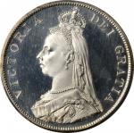 GREAT BRITAIN. Double Florin, 1887. Victoria. PCGS PROOF-64 Deep Cameo Gold Shield.