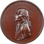 1801 (prior to 1886) Thomas Jefferson Indian Peace Medal. Bronze. Second Size. Original Dies. Julian