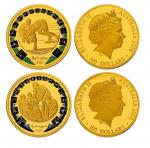 2000年澳大利亚发行第27届奥林匹克运动会彩色纪念金币二枚套装