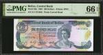 BELIZE. Central Bank of Belize. 100 Dollars, 1983. P-50a. PMG Gem Uncirculated 66 EPQ.
