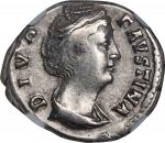 FAUSTINA SENIOR (WIFE OF ANTONINUS PIUS). AR Denarius, Rome Mint, ca. A.D. 141-161. NGC Ch VF.