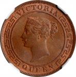 1890年锡兰1分。加尔各答铸币厂。CEYLON. Cent, 1890. Calcutta Mint. Victoria. NGC MS-65 Brown.
