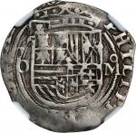MEXICO. Cob Real, ND (1572-89)-O Mo. Mexico City Mint. Philip II. NGC VF-35.