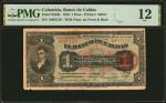 COLOMBIA. El Banco de Caldas. 1 Peso, 1919. P-S326c. PMG Fine 12.