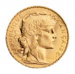 1908年法国金币一枚