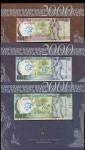  Malta, Central Bank of Malta, set of 3 notes in specially designed folders, 2, 5 and 10 liri, match