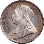 1900年英国1/2 克朗银币，中乾 MS62