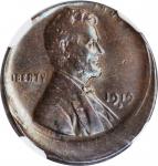 1919-S Lincoln Cent--Struck 10% Off Center--AU-58 BN (NGC).