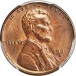 1931-S Lincoln Cent. MS-63 RB (PCGS).