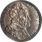 ITALY. Papal States. Piastra, 1693-II. Innocent XII (1691-1700). PCGS AU-55 Secure Holder.