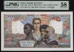 Banque de France, 5000 francs, 1946, serial number J.1958 150, (Pick 103c), in PMG holder 58 Choice 